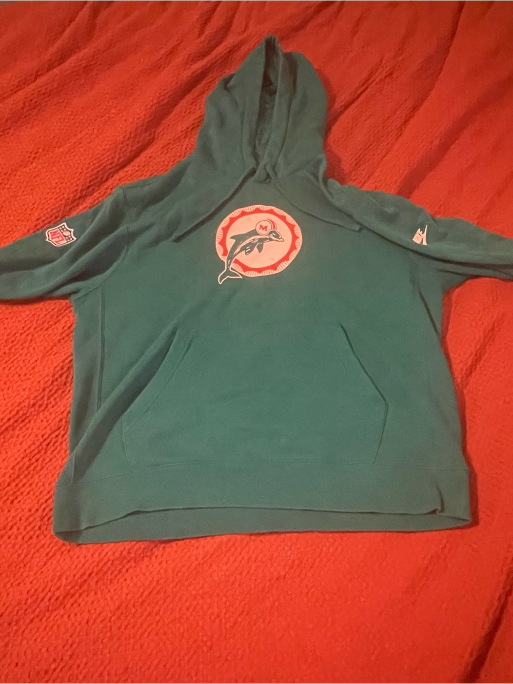 Miami Dolphins Men’s Medium Sweatshirt Hoodie 2023 On-Field Throwback